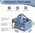 PeraBella Baby Diaper Caddy Organizer with Handle, Boy & Girl Shower Gift Basket, Portable Diaper Storage Basket Bin for Wipes, Newborn Baby Essentials Registry Search Must Haves, Car Caddy Organizer - Image 4