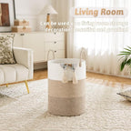 Artfeel Laundry Basket,Woven Cotton Rope Laundry Hamper,40L for Decorative Storage of Dirty Clothes,Toys and Blankets in Bathroom,Bedroom and Living Room - Image 5