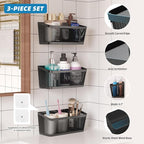3 Pack Hanging Wall Storage Baskets, Heavy Duty Metal Wire Baskets - Image 3