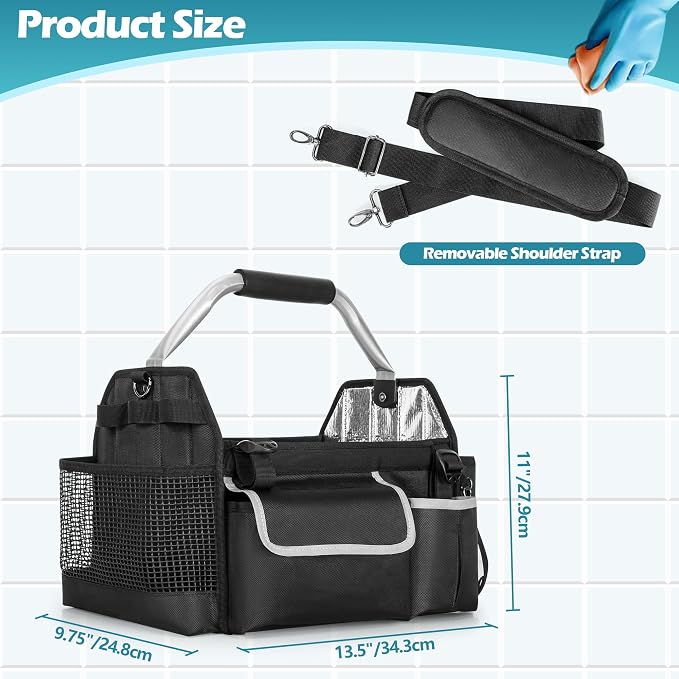 HODRANT Wearable Cleaning Caddy Organizer with Divider & Support Pad - Image 6