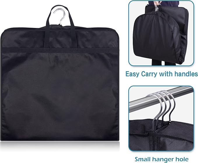 KIMBORA 54" Garment Bag for Travel, Gusseted Suit Bags for Men With Handle Garment Bags for Hanging Clothes Storage Suit Cover for Dress, Coats, Jackets, Shirts - Image 5