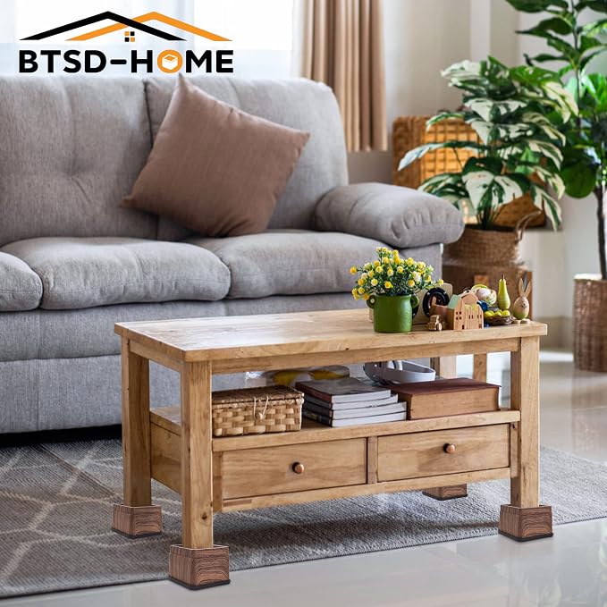 BTSD-home Wood Bed Risers 3 Inch, 8 Pack - Image 6