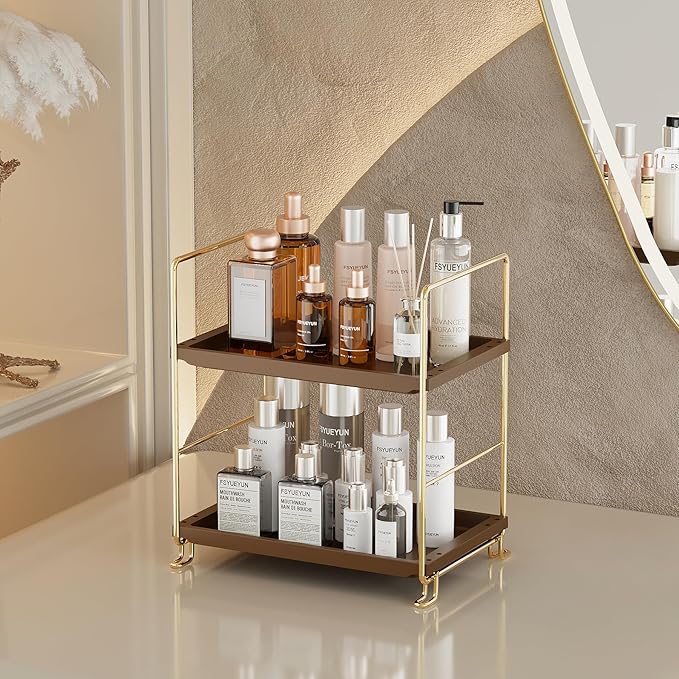 FSyueyun 2-Tier Bathroom Countertop Organizer, Makeup Organizer for Vanity - Image 4