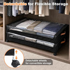 92L Extra Large Under Bed Storage with Wheels, 39.4" Extra Long Storage Box - Image 5