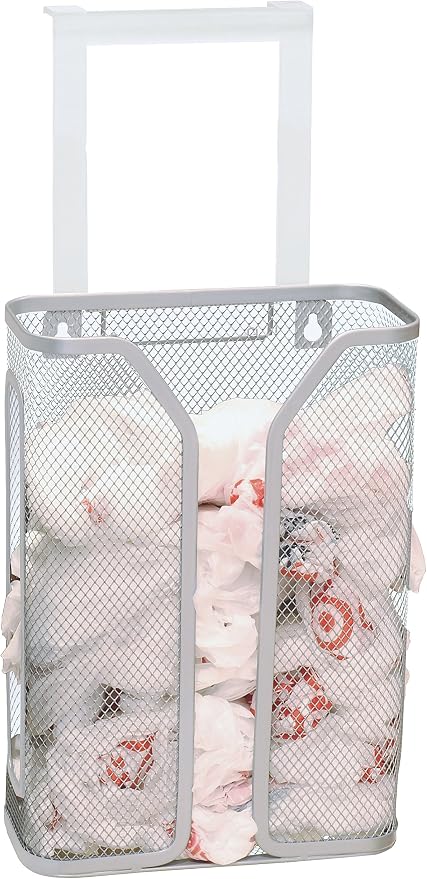 Deco Brothers Over The Cabinet Door Grocery Bag Holder, Silver by DecoBrothers