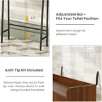Over The Toilet Storage Cabinet,31" W Bathroom Organizer, Walnut - Image 7