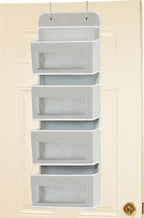 Simple Houseware 4 Clear Window Pocket Over Door Hanging Organizer, Gray - Image 7