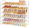 Hoctieon 5 Tier Shoe Rack for Closet, Durable Mesh Style Shoe Rack, Entryway Shoe Shelf, Shoe Storage Organizer for Hallway, Bedroom, Living Room, Wardrobe, White by Hoctieon