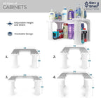 Expandable Under Sink Organizer and Storage I Bathroom Under the Sink Organizer Kitchen Under Sink Shelf I Cleaning Supplies Organizer Under Sink Storage I EXPANDABLE HEIGHT DEPTH & WIDTH - Image 7