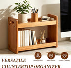 Bathroom Counter Organizer, 2 Tier Bathroom Countertop Organizer, Bathroom Counter Shelf, Wooden Makeup Organizers Countertop, Bathroom Vanity Organizers and Storage for Bedroom, Gifts - Image 4