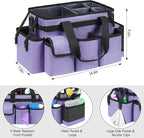 Cleaning Caddy,Cleaning Bag for Housekeepers,Cleaning Supplies Organizer with Handle,Purple - Image 4