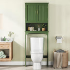 Yaheetech Over the Toilet Storage Cabinet, Bathroom Organizer, Green - Image 2