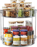 LAMU 12 inch 2 Tier Lazy Susan Turntable Organizer Rotating Spice Rack Organization for Cabinet, Kitchen, Pantry, Countertop, Bathroom, Vanity, Medicine Cabinet Organizer, Grey by YourHome-OrganizationHelper