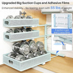 Under Sink Organizer, 3-Tier Thickened Metal Pull out Cabinet Organizer Shelf, Height Adjustable Slide out Storage Drawer Rack for Kitchen Bathroom Pantry Laundry Home, 1-Pack, LightBlue - Image 7