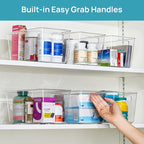 Vtopmart 6 Pack Clear Storage Bins, Pantry Cabinet Organizer Bins, Medium - Image 6