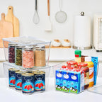 theaoo Large Clear Storage Bins with Lids, Stackable Containers, 6 Pack - Image 3