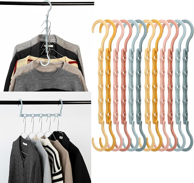 Mr. Pen- Space Saving Hangers for Clothes, 12 pcs, Pastel Horizon Colors by MrPen