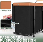 Laundry Hamper 4 Section with Lid, 300L Rolling Basket Hamper with Handle - Image 4