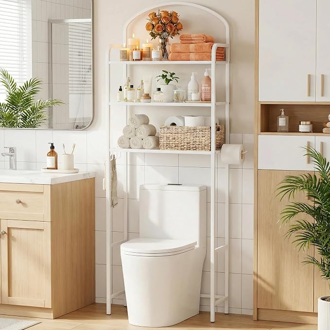3 Tier Over The Toilet Storage Rack, Bathroom Organizer - Image 9