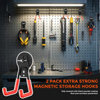 Large Strong Magnetic Hooks Heavy Duty Garage Big Magnet Hooks Extra Strength Magnetic Utility Storage Hook Hanger with Anti Slip Coating for Garden Indoor Outdoor Hanging Tools 2 Pcs Orange - Image 5