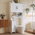 IRONCK 67 in Over The Toilet Storage Cabinet with Adjustable Shelves White - Image 8