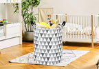 Baby Waterproof Storage Basket Kids Hamper Nursery Bins Organizer Gift Toy Box Laundry Basket for Women Large Canvas Collapsible Chest for Home/Dorm/Office/Room Decor - Image 4