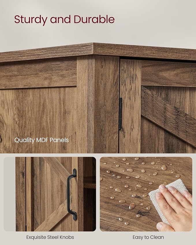 VASAGLE Shoe Storage Cabinet, 3‑Tier with Height‑Adjustable Shelves - Image 7