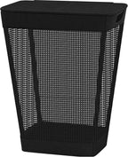 STO STO 75L Laundry Hamper with Lid, Black Clothes Hamper with Handles, Breathable Vinyl Mesh Laundry Basket, Sturdy Steel Frame, Space Saving Laundry Bin for Bathroom, Bedroom, Dorm, Small Spaces by STOSTO