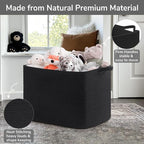 Goodpick 105L Extra Large Woven Rope Blanket Basket, Rectangle, Black - Image 6