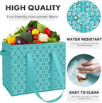 Reusable Grocery Bags 6 Pack, Foldable & Water Resistant Shopping Bags - Image 2