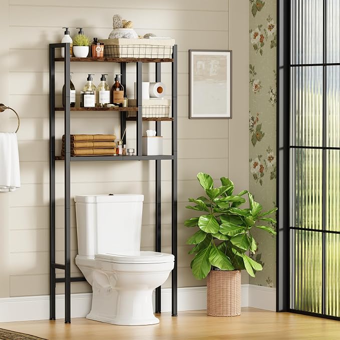 Asgolion Over-The-Toilet Storage Rack, 3-Tier Bathroom Shelves Over Toilet - Image 4