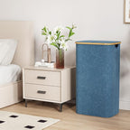 Lifewit 105L Large Laundry Basket with Lid, Removable Bags, Dark Blue - Image 2