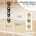 Over The Toilet Storage Shelf No Drill 4-Tier Adjustable Bathroom Organizer - Image 2