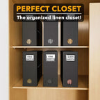 SpaceAid 6 Pack Bed Sheet Organizers and Storage, Foldable Sheet Organizer for Linen Closet, Sheets Set Folder Keeper with Window XL (Queen & King Size) Bedding Container, (Black, 6 Pack) - Image 5