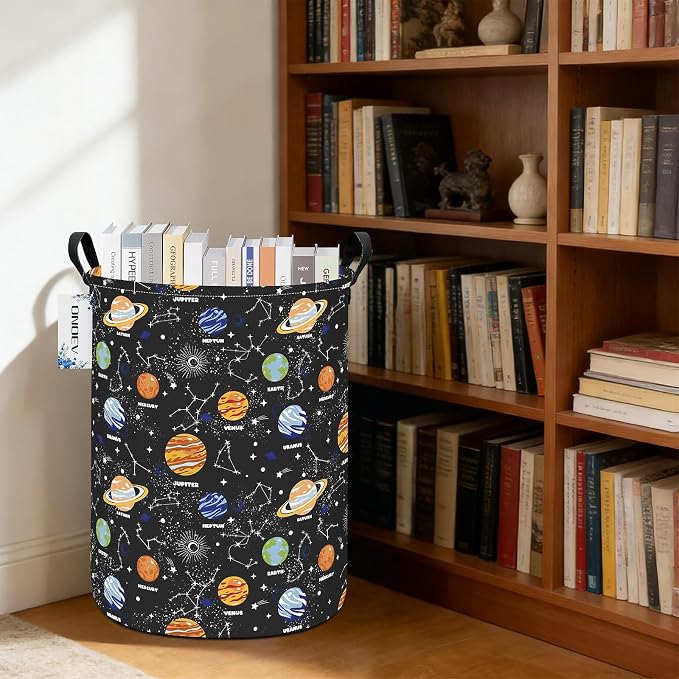 Round collapsible Solar System planet Laundry Hamper for Adults Kids - Image 5