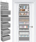 Over The Door Organizer Storage Large Capacity Hanging Bedroom Storage | 6 Shelves, Detachable, 40 LB Capacity, Mesh Design, Clear Window, Sturdy, Storage Organizer for Nursery, Pantry & Closet by WiseLife