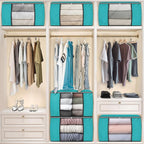 Fab totes 90L Clothes Storage, Foldable Thick Fabric Blanket Storage Bags | Foldable Containers with Zippers,Window and Handles for Organizing Bedroom, Closet, Comforter, Bedding,Dorm essentials - Image 7