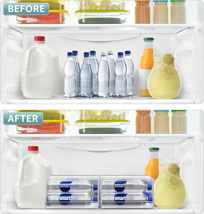 Sorbus Water Bottle Organizer for Refrigerator & Pantry, Stackable (2 Pack) - Image 5
