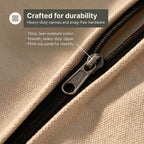 Household Essentials 3392-1 Cedarline Collection Hanging Garment Bag | Dress and Suit Protector | Natural Cotton Canvas,Off-White - Image 9