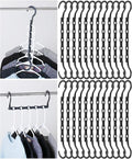 Mr. Pen- Bulk Space Saving Hangers for Clothes, 24 pcs, 5 Slots, Plastic | Collapsible Hangers with 360° Swivel Hook, Hanger Hooks Space Saver for Closet Organizers and Storage, Dorm Room Essentials by MrPen