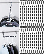 Mr. Pen- Bulk Space Saving Hangers for Clothes, 24 pcs, 5 Slots, Plastic | Collapsible Hangers with 360° Swivel Hook, Hanger Hooks Space Saver for Closet Organizers and Storage, Dorm Room Essentials by MrPen