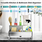 Ewaiira Sponge Holder for Kitchen Sink, Stainless Steel Sink Caddy - Image 3