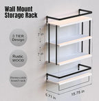 RICHER HOUSE Floating Shelves Bathroom, Wall Mounted Shelf Over Toilet - Image 2
