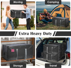 6 Pack Moving Bags with Full-Open Side Zipper, Extra Large 93L Heavy Duty Waterproof Foldable Storage Totes for College Dorm, Moving & Home Organization Gray - Image 7