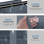 8 Tier Clear PVC Hanging Organizer With Zipper, Sweater Storage Shelves With Cover, Shoe Organizer for Closet, Grey - Image 5