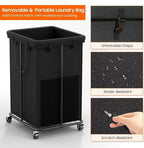 Laundry Hamper with Wheels, 150L Rolling Laundry Basket with Bag & Handles - Image 5