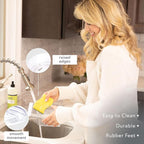 Oizeir Lazy Susan Turntable - Clear Acrylic, Removable Sections, Rotates 360 Degrees. Easily Organize Your Fridge, Cabinet or Counter. Great Carousel Storage for Food, Spices, Cosmetics. (4-Sections) - Image 6