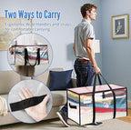 BAGAIL Heavy Duty Moving Bags with Strong Handle, Extra Large Moving Boxes, Storage Tote for Clothes, College Moving Supplies(Clear, 2 Pack) - Image 6