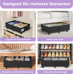 Babenest 2-Pack Under Bed Storage Organizer on 6 Wheels for Clothes - Image 5