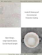 Round Butterfly Laundry Hamper Waterproof Fabric Home Storage - Image 5